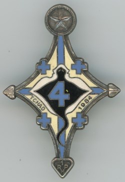 Insigne Parachutistes - 1° Régiment de Hussards parachutistes - 1° RHP - 4° ESC - Opération Manta