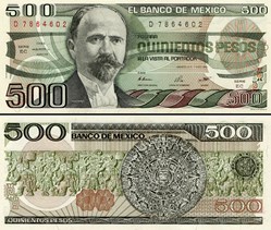 MEXIQUE - PICK 079b.EC - 500 PESOS - 1984