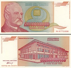 YOUGOSLAVIE - PICK 137a - 500 000 000 000 DINARA - 1993