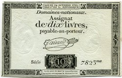 FRANCE - ASSIGNAT DE 10 LIVRES -24/10/1792