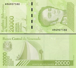 VENEZUELA - PICK 110a - 20 000 BOLIVARES - 2019