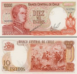 CHILI - PICK 148 a1  - 10 000 ESCUDOS - 1974
