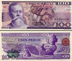 MEXIQUE - PICK 074a.RN - 100 PESOS - 1981