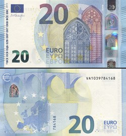 20 EUROS - SIGNATURE DRAGHI - PICK 22 V - ESPAGNE
