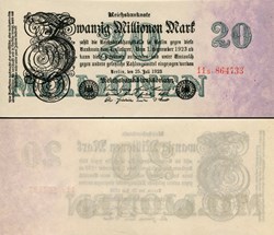 ALLEMAGNE - PICK 097-2 - 20 000 000 MARK - 1923