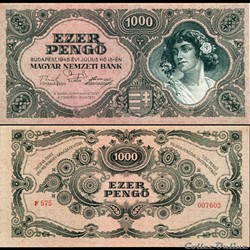 HONGRIE - PICK 118 a - 1000 PENGO - 1945