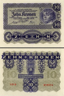 AUTRICHE - PICK 075 - 10 KRONEN - 1922