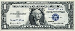 $1 SILVER CERTIFICATE SERIES 1957B