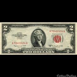 $2 - RED SEAL CERTIFICATE SERIES 1953B