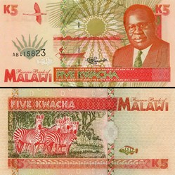 MALAWI - PICK 30 - 5 KWACHA - 1995