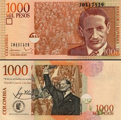 COLOMBIE - PICK 456 n - 1 000 PESOS  COLOMBIEN - 2011