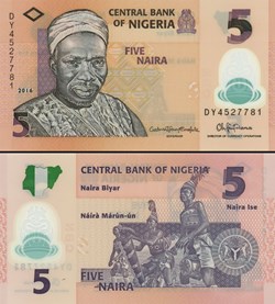 NIGERIA - PICK 38g - 5 NAIRA - 2016