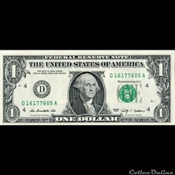 D- 1$ Federal Reserve Notes - Small Size 2009 Series