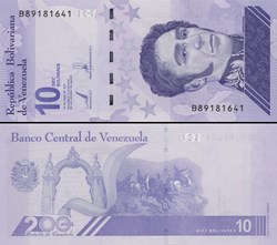 VENEZUELA - PICK 116a - 10 BOLIVARES Soberanos - 2021