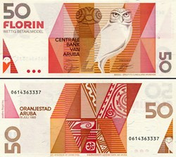 ARUBA - PICK 13  - 50 FLORIN - 1993