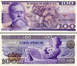 MEXIQUE - PICK 066a.A - 100 PESOS - 1974