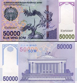 OUZBÉKISTAN - PICK 85a - 50 000 SOM - 2017