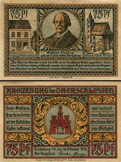 Kreuzburg in Oberschlesien - 75 Pfennig