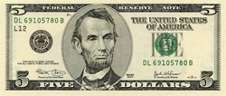 5$ Federal Reserve Notes - Small Size 2003 Series