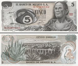 MEXIQUE - PICK 062- Série 1AD - 5 PESOS - 1971