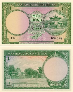 VIETNAM - PICK 001 a - 1 ÐONG - 1956