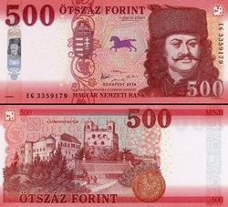 HONGRIE - PICK 202 a - 500 FORINT - 2018