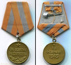 Médaille "Pour la Capture de Budapest" - U.R.S.S. - Russie