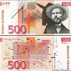 SLOVÉNIE - PICK 16 a - 500 TOLARJEV - 1992