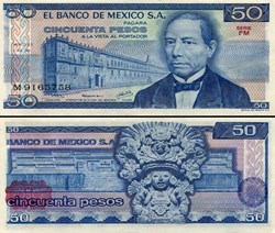MEXIQUE - PICK 067a.FM - 50 PESOS - 1978