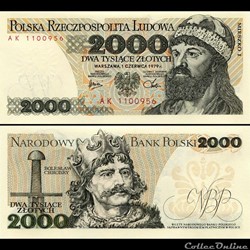 POLOGNE - PICK 147 B - 2000 ZLOTYCH - 1979