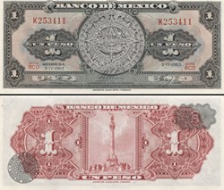 MEXIQUE - PICK 059i1 - 1 PESO - 1965