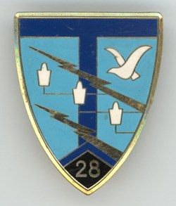 Insigne Transmissions - 28° Régiment des Transmissions - 28° R.T