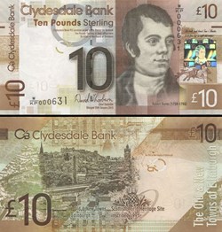 ÉCOSSE - PICK 229Jb - 10 POUND - CLYDESDALE BANK - 2013