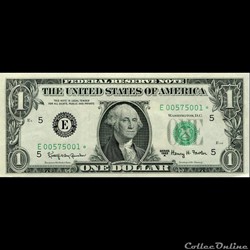 E- 1$ Federal Reserve Notes - Small Size 1963A Series