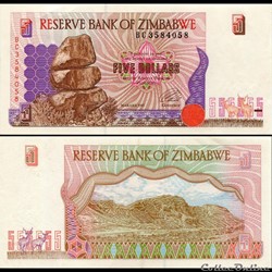 ZIMBABWE - PICK 005a - 5 Dollars - 1997