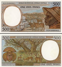 B.E.A.C - FRANCS CFA - CAMEROUN - LETTRE E - 500 FRANCS - PICK 201Eh