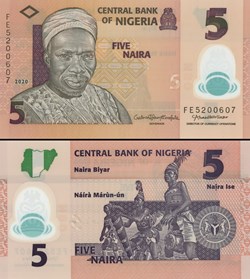 NIGERIA - PICK 38k - 5 NAIRA - 2020