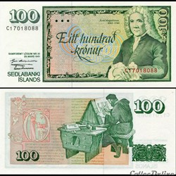 ISLANDE - PICK 50 a 8 - 100 KRONUR - 1981