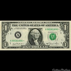 A- 1$ Federal Reserve Notes - Small Size 1981 Series