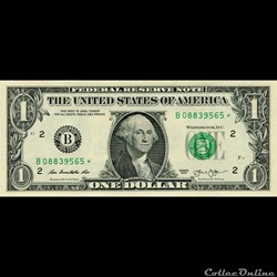 B- 1$ Federal Reserve Notes - Small Size 2013 Series