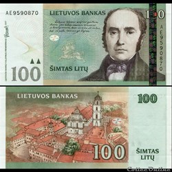 LITUANIE - PICK 70 - 100 LITU - 2007