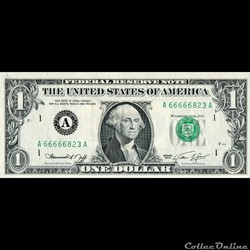 A- 1$ Federal Reserve Notes - Small Size 1974 Series