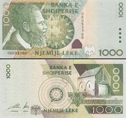 ALBANIE - PICK 69 - 1000 LEKE - 2001