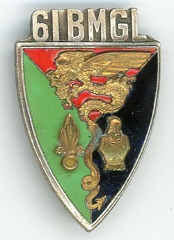 Insigne Légion Etrangère - 61° Bataillon Mixte du Génie de la Légion Etrangère