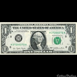 H- 1$ Federal Reserve Notes - Small Size 1977 Series