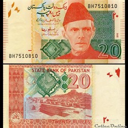 PAKISTAN - PICK 55d1 - 20 ROUPIES - 2010