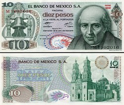 MEXIQUE - PICK 063i1 - 10 PESOS - 1977