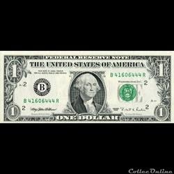 B- 1$ Federal Reserve Notes - Small Size 1995 Series