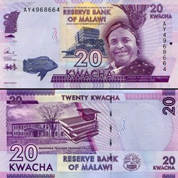 MALAWI - PICK 63 b - 20 KWACHA - 2015
