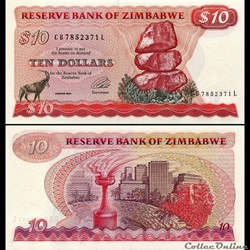 ZIMBABWE - PICK 003e - 10 Dollars - 1994